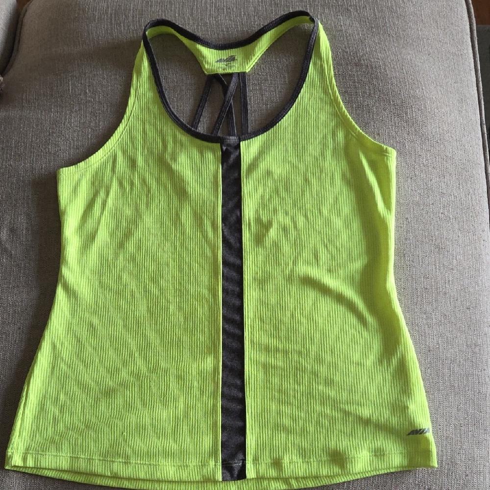 Avia Lime Green and Gray Tank Top